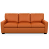 Carson Three Seat Leather Sofa by American Leather in Bali Marigold