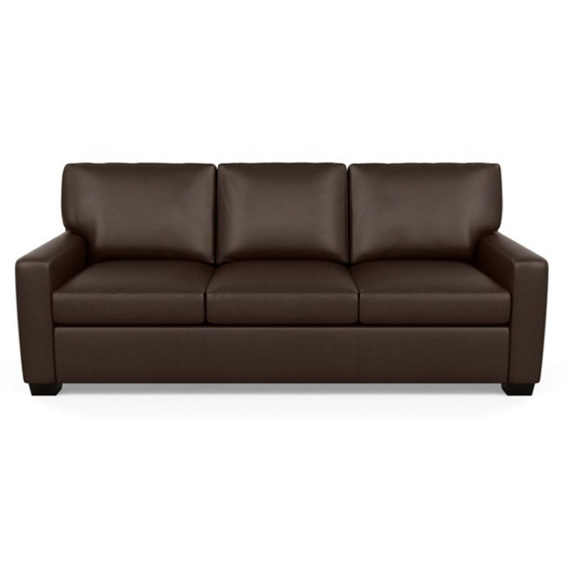 Carson Three Seat Leather Sofa by American Leather in Capri Branch