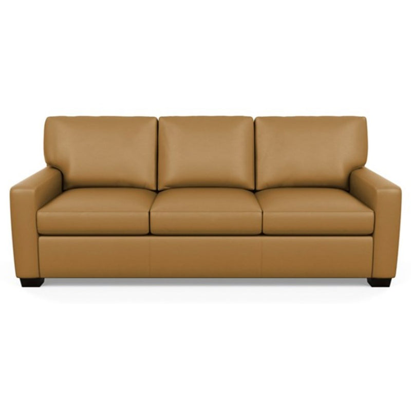 Carson Three Seat Leather Sofa by American Leather in Capri Butterscotch