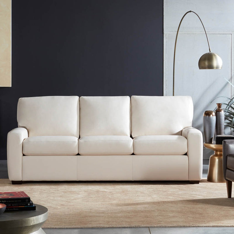 American Leather Carson Three Seat Leather Sofa