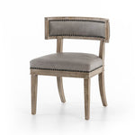 Carter Dining Chair - Light Grey Leather