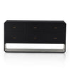 Caspian 6 Drawer Dresser-Black Ash Veneer complete front view