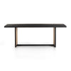 Four Hands Clarita Dining Table Black Mango Front View