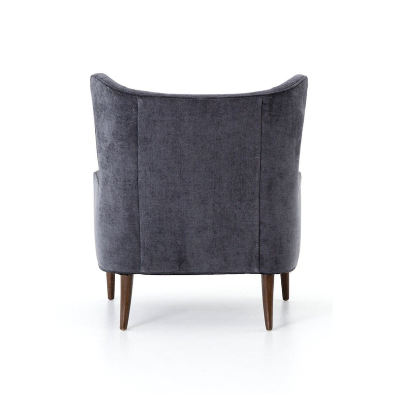 Clermont Chair - Charcoal Worn Velvet