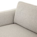 Seat Detail Colt Modern Fabric Sofa - Aldred Silver