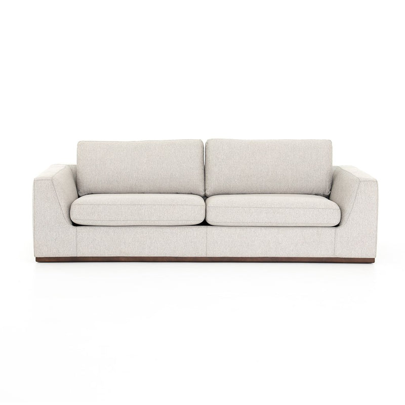 Front View Colt Modern Fabric Sofa - Aldred Silver