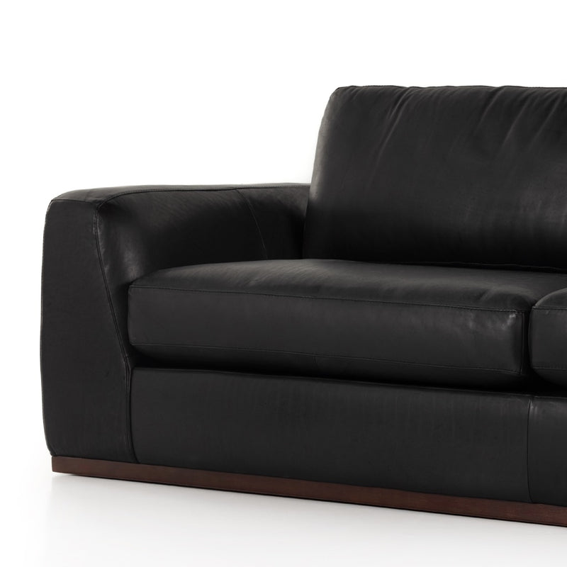 Colt Sofa Heirloom Black Top Grain Leather Seating 107261-021
