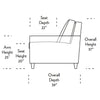 Conley Comfortable Sleeper Sofa Side Dimensions