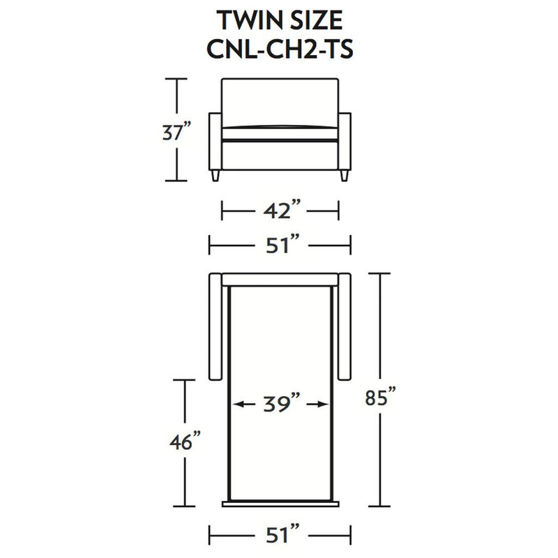 Conley Twin Size Comfort Sleeper Sofa