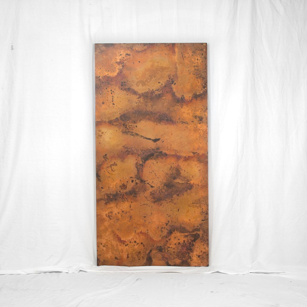Copper Rectangle Rectangle Copper Tabletop - Hammered Texture & Natural Finish ...