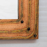 Hammered Copper Entryway Mirror - Fire