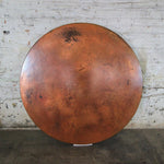 hammered copper top bar table