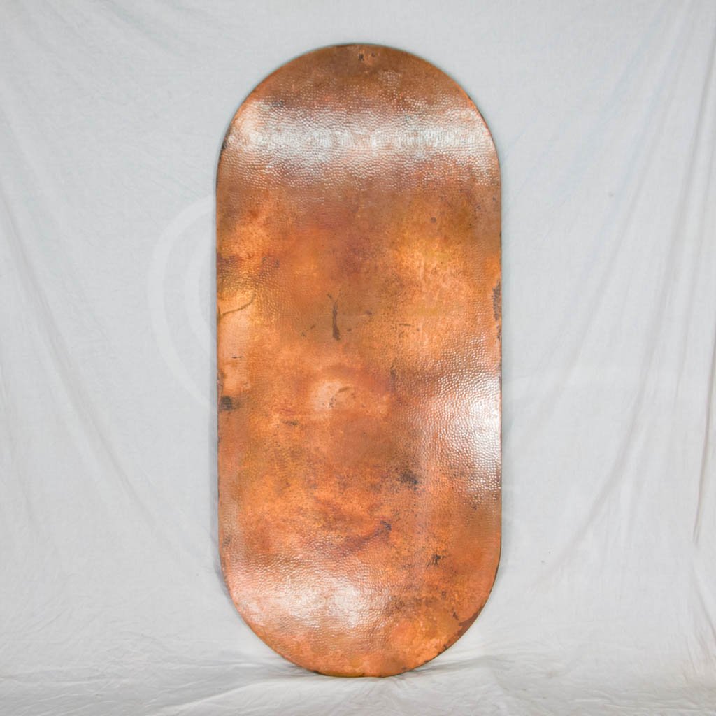 copper tabletop hammered texture artesanos