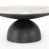 Corbett Coffee Table - Hammered Grey-finish Aluminum Base