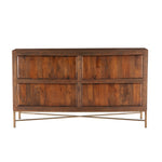 Cosmopolitan 6 Drawer Dresser - Antique Brass Base back view