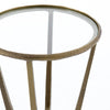 minimalist end table antique brass
