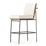 Crete Bar Stool - Savile Flax front side view
