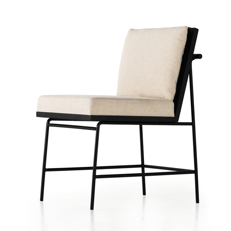 Crete Dining Chair Savile Flax w/ black frame