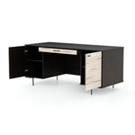 Cuzco Desk - Bleached Yukas Open Cabinets