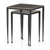 Dalston Nesting End Table Antique Nickel Angled View 101650-002
