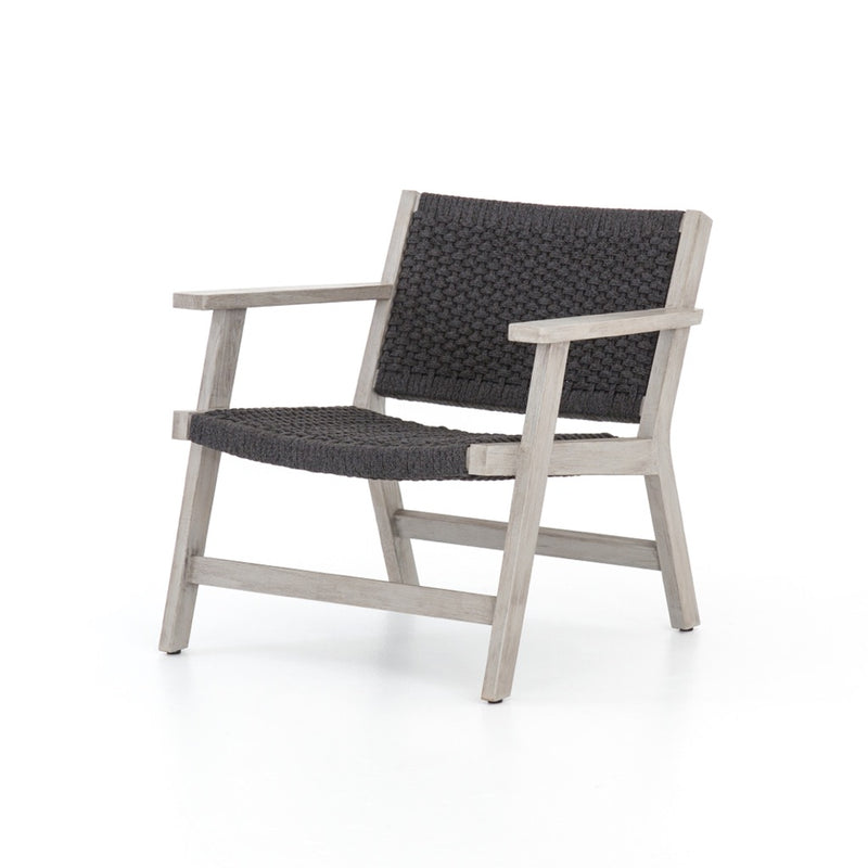 Delano Outdoor Chair Weathered Grey Angled View JSOL-020A
