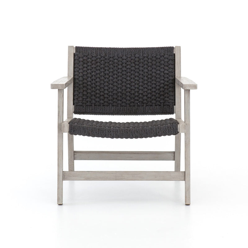 Delano Outdoor Chair Weathered Grey Front View JSOL-020A

