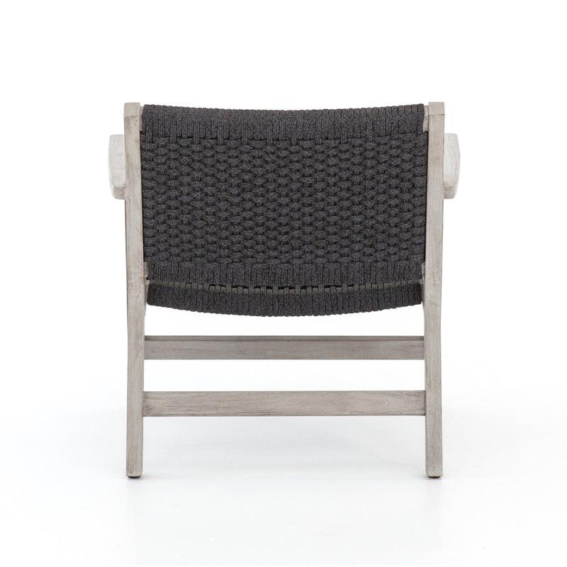 Delano Outdoor Chair Weathered Grey Back View JSOL-020A

