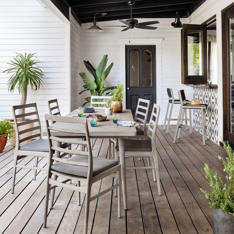 Delano Outdoor Stool Weathered Grey