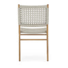 Delmar Outdoor Dining Chair Natural Back View 106976-005
