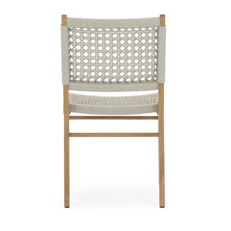 Delmar Outdoor Dining Chair Natural Back View 106976-005
