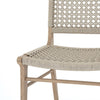 Delmar Outdoor Dining Chair - Washed Brown Ivory Rope Seating