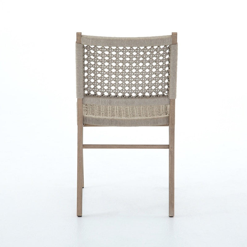 Delmar Outdoor Dining Chair - Washed Brown Back View