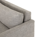 Backrest Detail Drew Performance Fabric Sofa - Alpine Granite