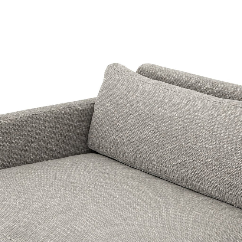 Cushion Detail Drew Performance Fabric Sofa - Alpine Granite