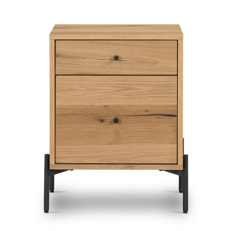 Eaton Filing Cabinet Light Oak Resin Front View