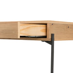 Eaton Modular Desk Light Oak Resin Iron Legs Four Hands
