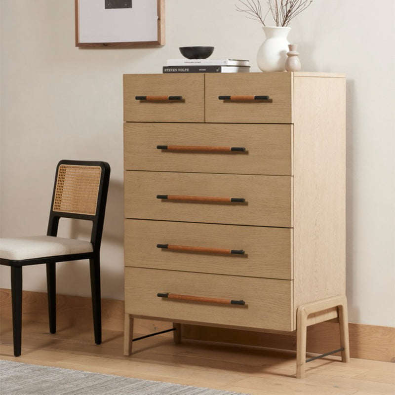 Rosedale 6 Drawer Tall Dresser - Yucca Oak