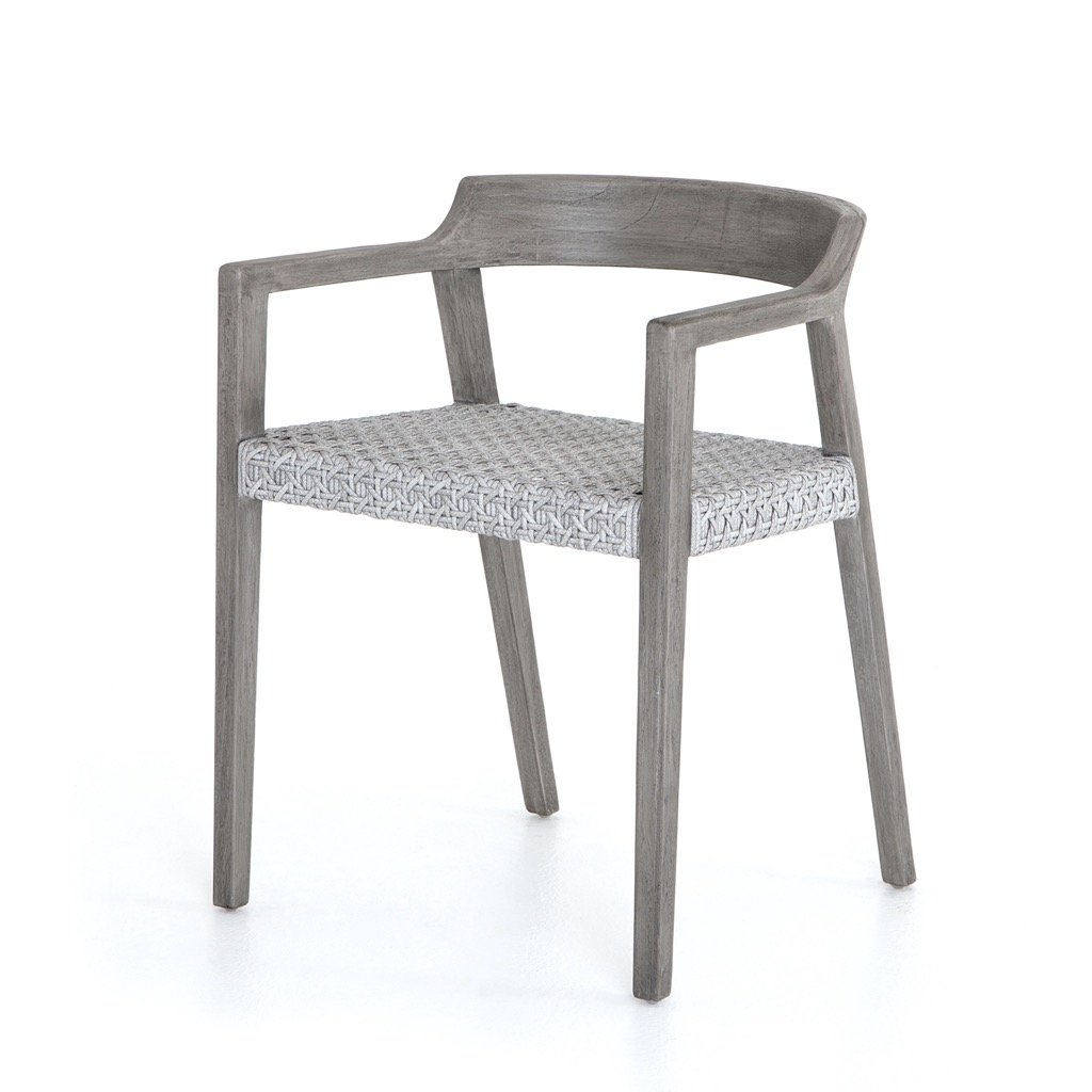 Elva Outdoor Dining Chair Angled View