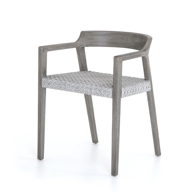 Elva Outdoor Dining Chair Angled View