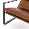 emmett accent chair brown leather