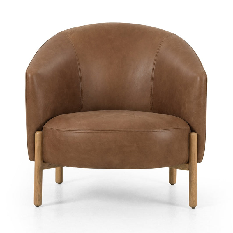 Four Hands Enfield Accent Chair Palermo Cognac Front View