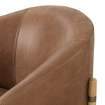 Enfield Accent Chair Palermo Cognac Top Grain Leather Backrest Four Hands