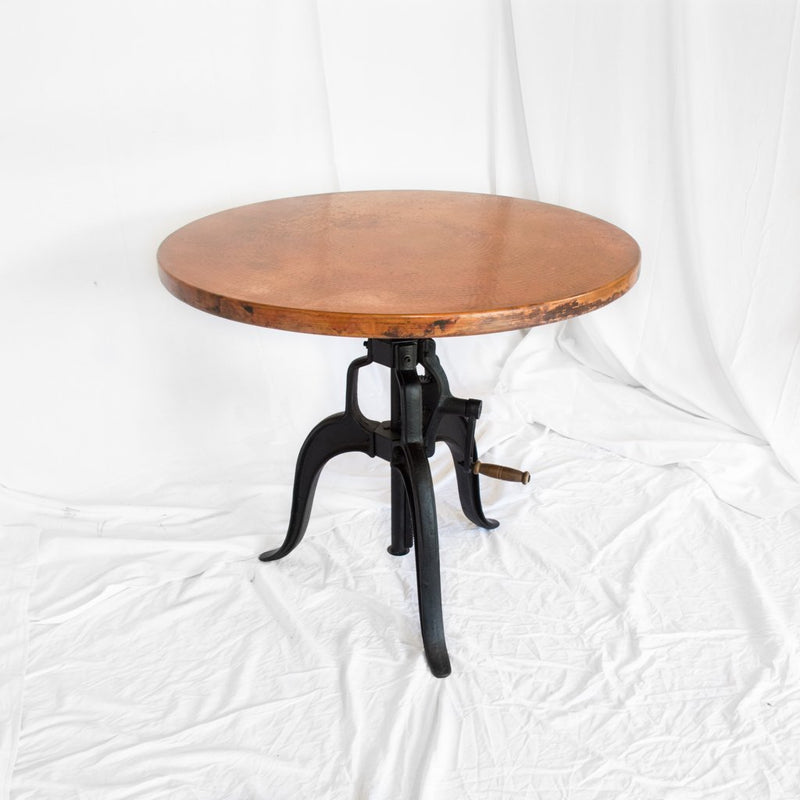 Copper Bistro Table Adjustable height