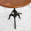 Crank Copper Bistro Table Adjustable