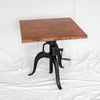 Adjustable Copper Top Dining Table