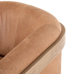 Accent Chair Tan Leather
