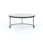 Evelyn Round Nesting Coffee Table White Marble Table