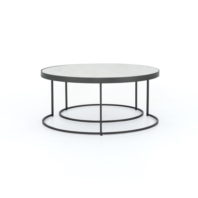 Evelyn Round Nesting Coffee Table Compact View