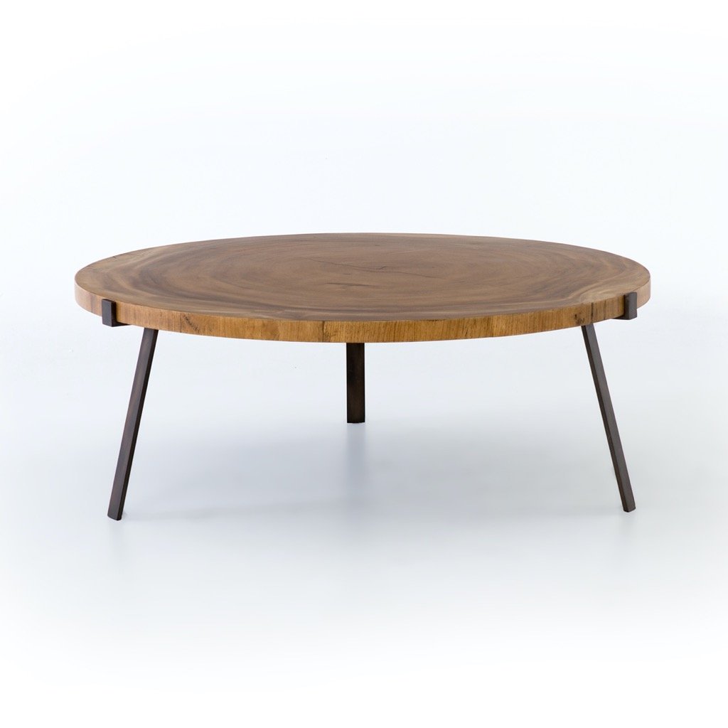 Exeter Coffee Table Blonde Guanacaste Wood Four Hands