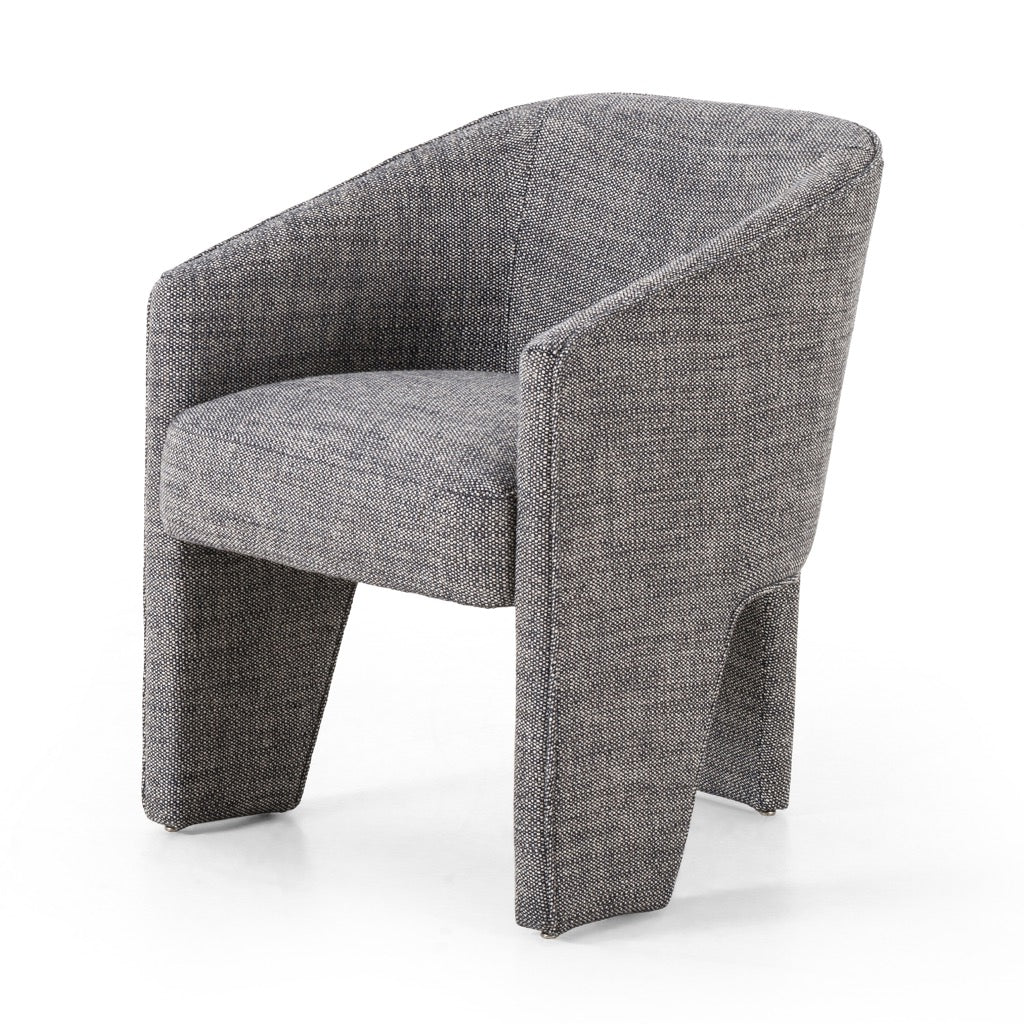 Fae Dining Chair Barron Smoke Angled View Four Hands